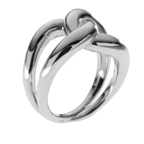 Michael Kors Silvertone Love Knot Ring